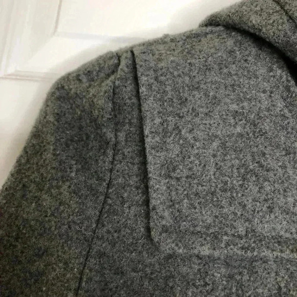 GAP Factory Grey Wool Blend Hooded Pea Coat Sz XS - Picture 7 of 16